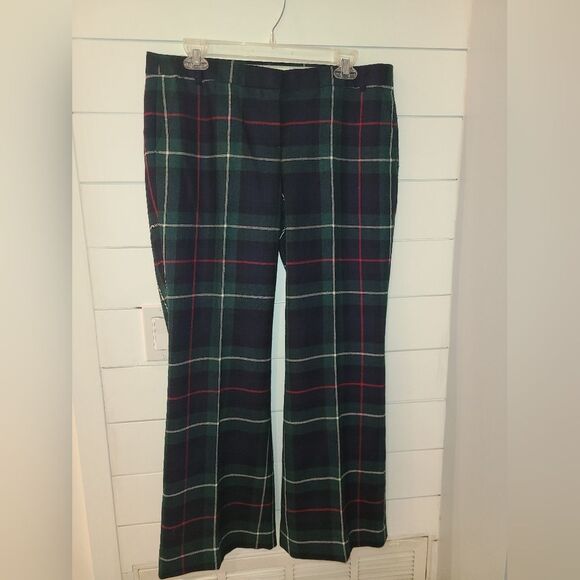 J. Crew Green and Red Dress Pants with Tartan Pattern - Picture 1 of 7